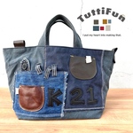 tuttifun＊紺色帆布のK 21 バッグ