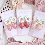 【期間限定アイテム】お花といちごのピアス♡イヤリング