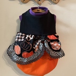 miumiu様オーダー品♡犬服【新作】オレンジパンプキン🎃裾ラメ