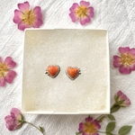 （✖︎イヤリング変更不可)《silver925》orange spiny shell ❁ baby heart earrings ✴︎