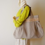 ＜送料込＞リネン三角バック(リバティ Poppys Patchwork)