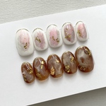 【現品】ニュアンスネイルチップ　ブラウンネイル　