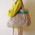 ＜送料込＞リネン三角バック(リバティ Xanthe Sunbeam)