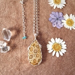 《silver925》fossil coral ❃ flower necklace✴︎