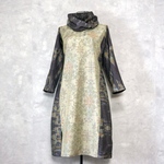 着物リメイクチュニック〜秋でも心地良い上質大島紬素材〜kimono remake よかびより tunic