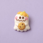 ハロウィン おばけちゃん(〰️チョコチップクッキー) ブローチ 【ハロウィンアイテム おひとり様いずれか1点のみ】