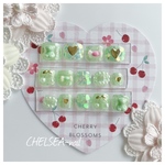 [キッズ]くまちゃん×リボンゆめカワネイル(グリーン)