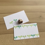 並べてかわいい！🌱ふたばの消しゴムはんこ