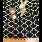 有輪☆大人気モロッカン柄☆黒ベース×白方法５０cm