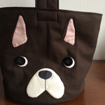 ちょっとのお出かけ☆フレブル君のお顔バッグ