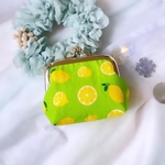 レモン🍋マチ広めのがまぐち財布