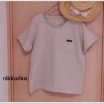 soleileプルオーバー　半そで　リネン　エクリュ