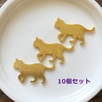 10個セット/にゃんこのメタルパーツ・猫・ネコ・ねこデコパーツ・レジンのトッピングなどに！/型番D22A