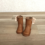 【ネオブライス】サイズ   お花のブーツ  キャメル