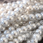  ※連ハーフ艶あり日本製パール10mm [約37piece] J-020
