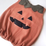 【色味が選べる】くすみカラーハロウィン衣装 かぼちゃ おばけ コスチューム ベビー 80.90サイズ