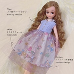 【限定1着】【再販なし商品】秋の幾何学模様ロング☆リカちゃん☆ブライス☆ハンドメイド 