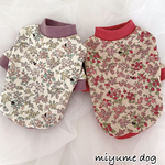【完成品】犬服 秋冬にぴったりな小花柄トレーナー