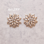 no.377 シルバー フラワー ピアス、イヤリング 