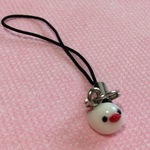 文鳥ストラップ