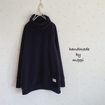 ★なめらかフリース♪シンプルタートル★ブラック