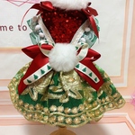 犬猫うさちゃん服 【即納OK】　　　　　　　　　　　　　　　　　　　　　　　きらきら輝く🌟クリスマスドレス🎄