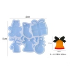 【6種類 クリスマス アクセサリー用 ピアス用 穴あり】シリコンモールド シリコン型 レジン モールド 型 レジンクラフト レジン用品[スノーマン、ツリー、シカ、ベル、靴下]