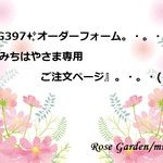 RG397✨オーダーフォーム✨『みちはやさま専用ご注文ページ』。・。・(^^♪