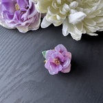 紫玫瑰花 紫バラのヘアアクセサリー