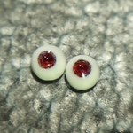 6mm クランベリーヴァンパイア アルビノレッドアイ ハロウィン モンスター ドールアイ 石膏レジンアイ