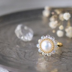 S様専用　マトリカリア　オーロラクリスタル＊パールリング