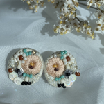 再販！花刺繍ビーズピアス✨