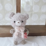 ふわもこ毛糸のくまさんキーホルダー🧸