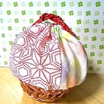 和柄巾着かごバッグ