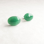 天然石グリーンアベンチュリンピアス/イヤリング（14×10mm）