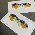 【今回限り 送料込 1000円】ビオラ🧡💙 ピアス イヤリング