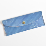 革の手染めペンケース　「星空 No.150（ホックのペンケース/筆箱）」レディース/メンズ
