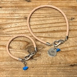 【お客様別注品】ワンコさんとお揃いブレスレット&ワンコチョーカーネックレス⭐︎ターコイズ石付き⭐︎迷子札