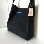 ななめ掛けできるショルダーバッグ（11号帆布、黒)