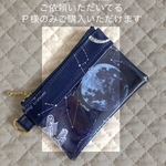 Ｐ様ご依頼品＊送料無料＊ミニパスケース：宇宙柄