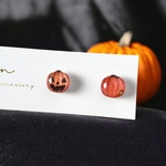 ＊ハロウィン　かぼちゃ　小ぶり　レジン　金属アレルギー　アレルギー対応　サージカルステンレス　樹脂　チタン　ノンホール樹脂　ピアス/イヤリング