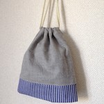 コップ袋（ヒッコリーストライプ柄）