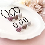 2本セットコーデュロイヘアゴム💗ヘアゴム　キッズヘアゴム　ベビーヘアゴム　ハートのヘアゴム