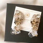 ホワイトver.metal flower  ×bubble bijou pierce