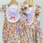 【130サイズ】秋の花カラーワンピース