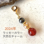2024年 ラッキーカラー チャーム ＊天然石チャーム CAS1538 受注制作