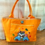 オーダー　ドライブリスさんのかぼちゃ色トートバッグ