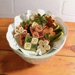まるでクッキーなお花のパーツ