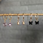 金属アレルギー対応 ニッケルフリー SWAROVSKI ＆ Golden drop フレンチフックピアス or イヤリング 14Kgf可
