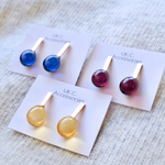 ピアス シアーな艶しずくが揺れるピアス ゴールド（シルバー金具に変更可能）金属アレルギー対応 ピアス イヤリング 樹脂 ピアス チタン ピアス サージカルステンレス ピアス 秋 マスタード